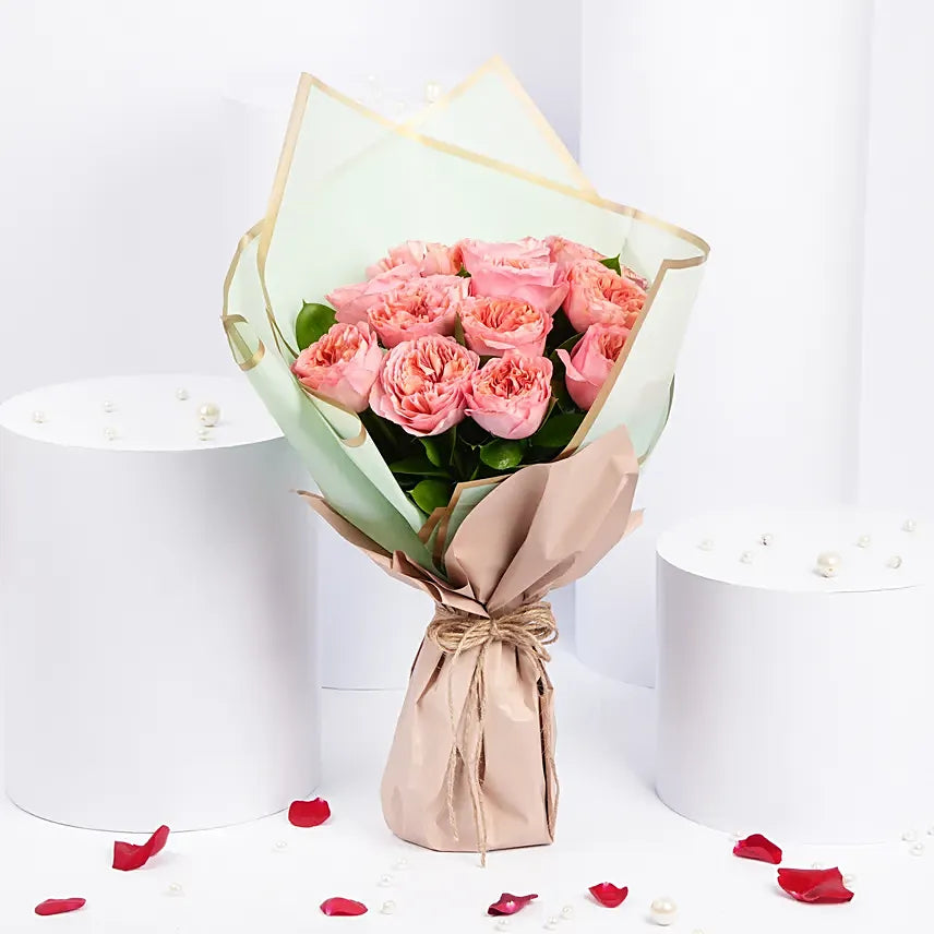 Exquisite Pink Roses Bouquet