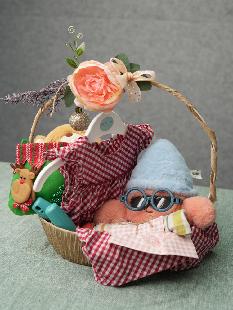 Cozy Baby Gift Basket - Plush Toy & Accessories Set