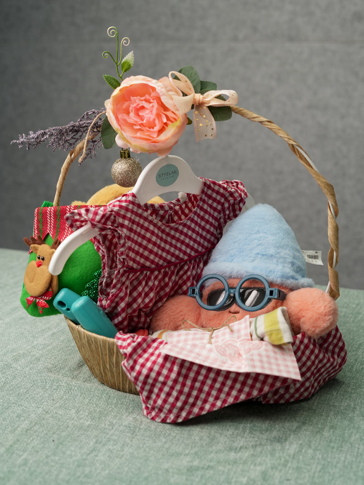 Cozy Baby Gift Basket - Plush Toy & Accessories Set