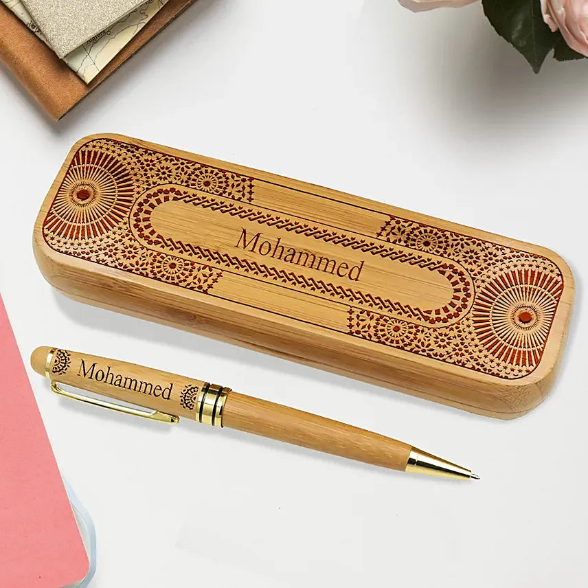 Engraved Wooden Pen With Box