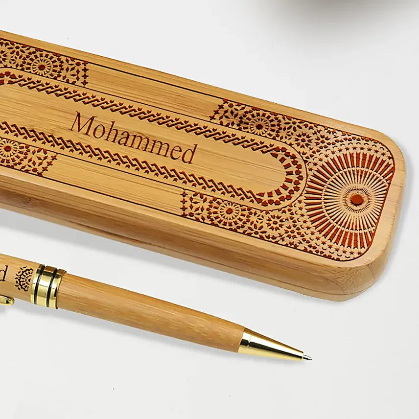 Engraved Wooden Pen With Box