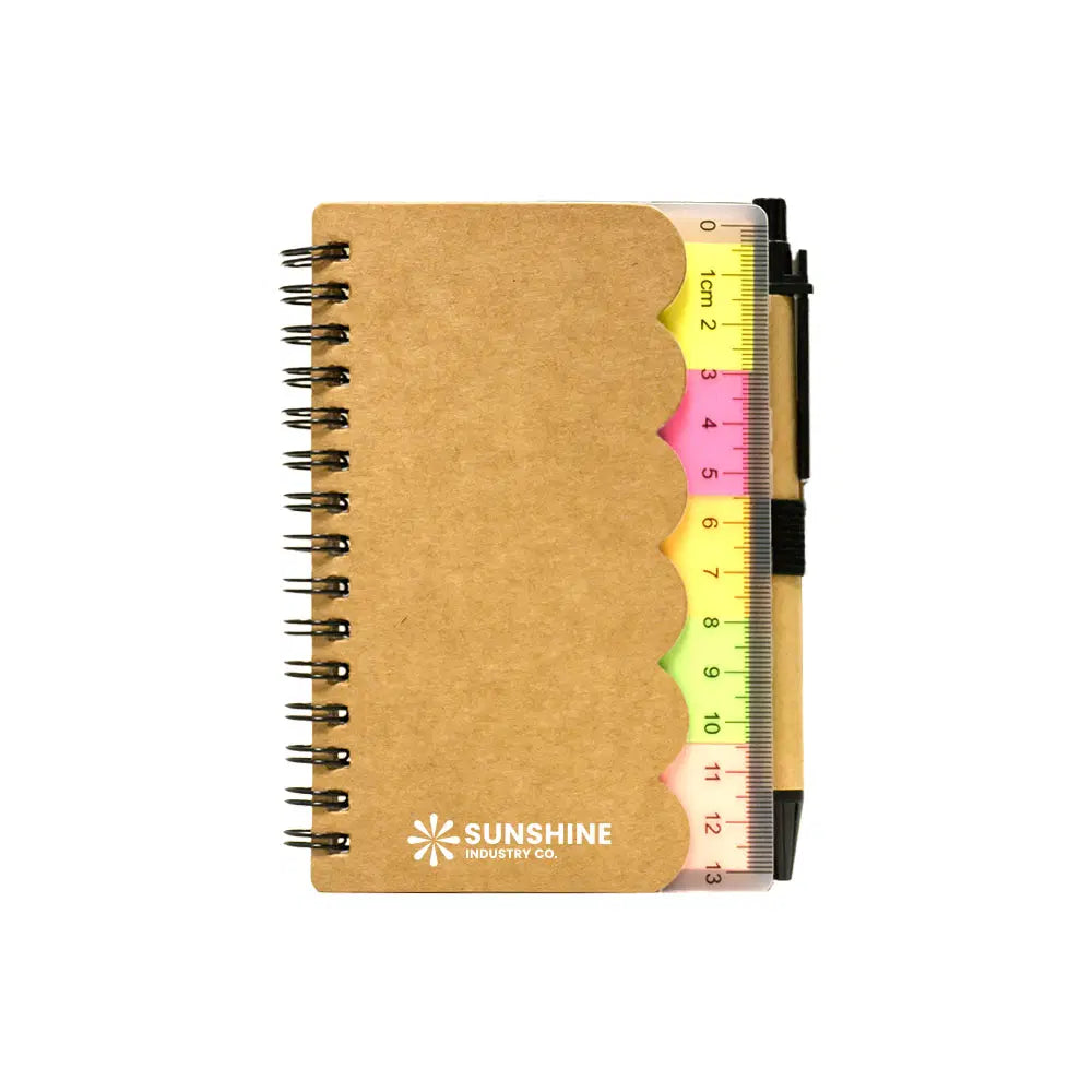 A6 Craft Notebook with Scale, Pen, and Post-it