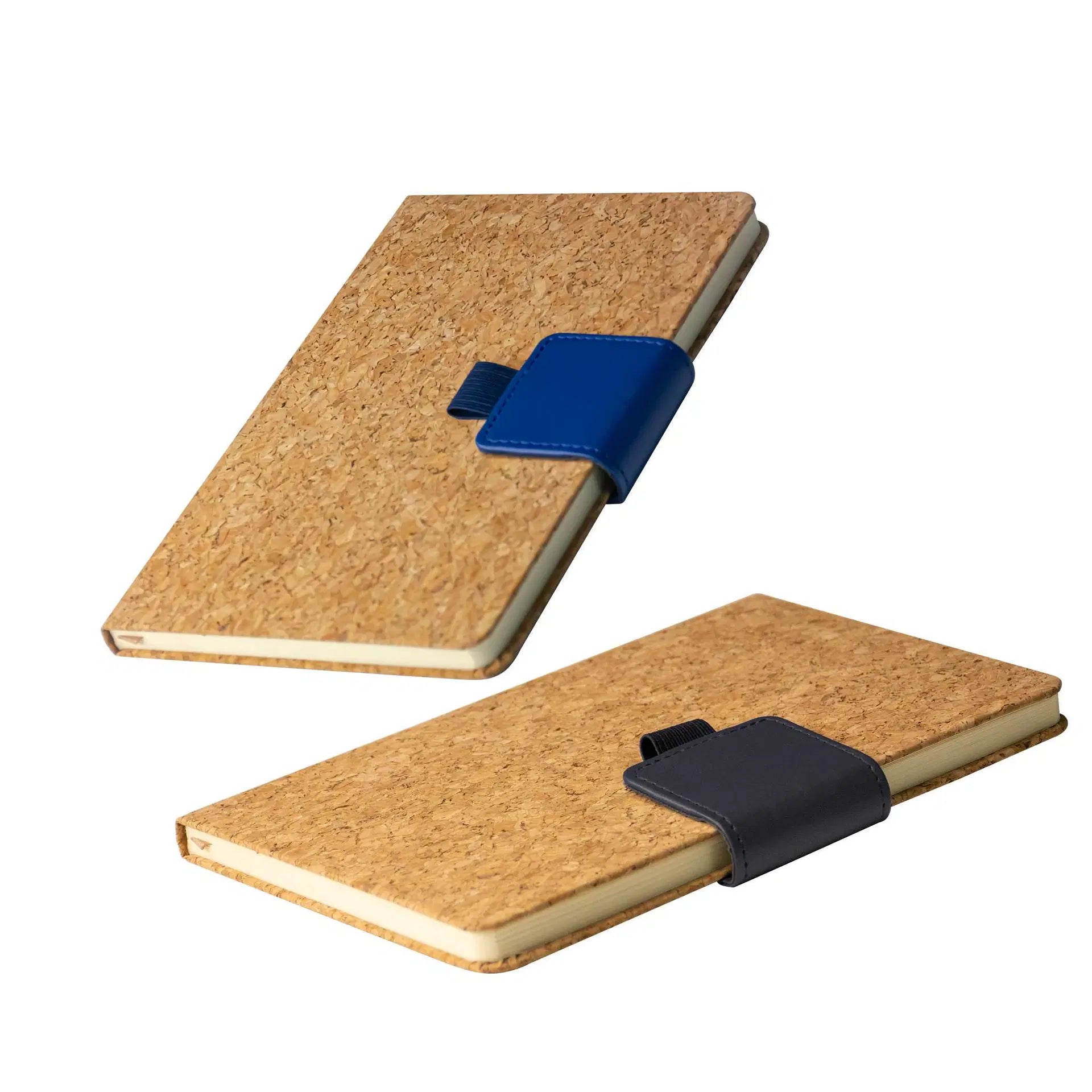 Cork Notebook with Magnetic Closure and Pen Holder Black