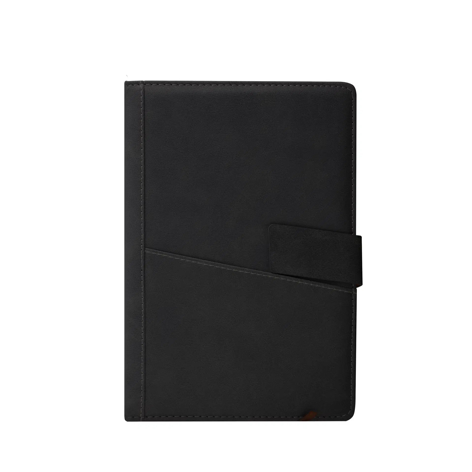 Leather Notebook with Pocket Gray