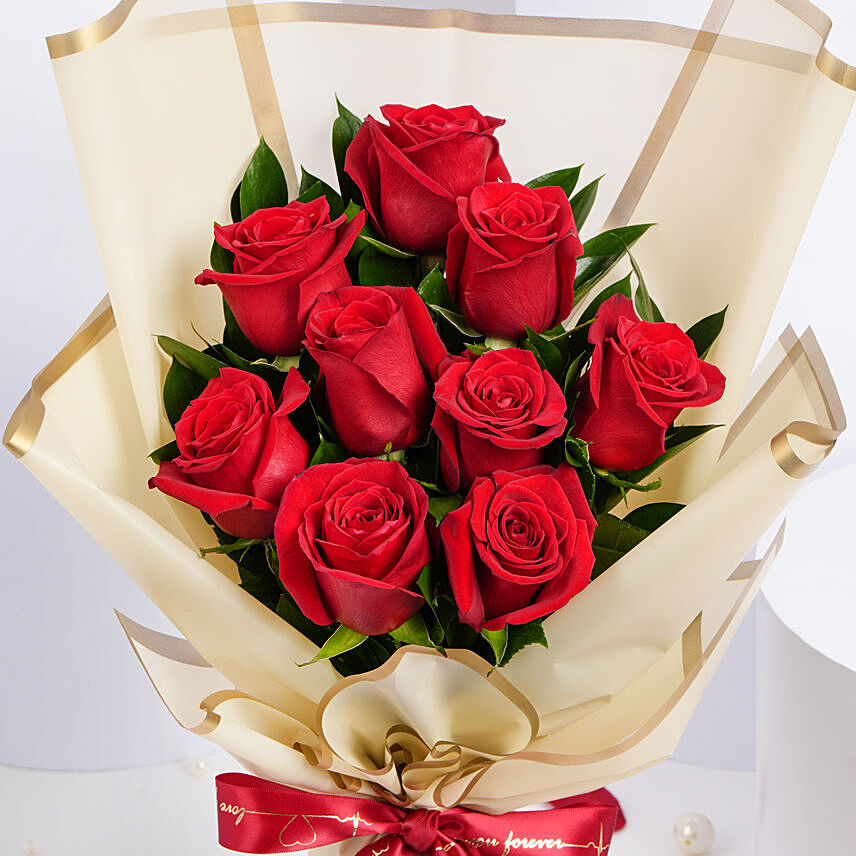 Love Expression with Red Roses