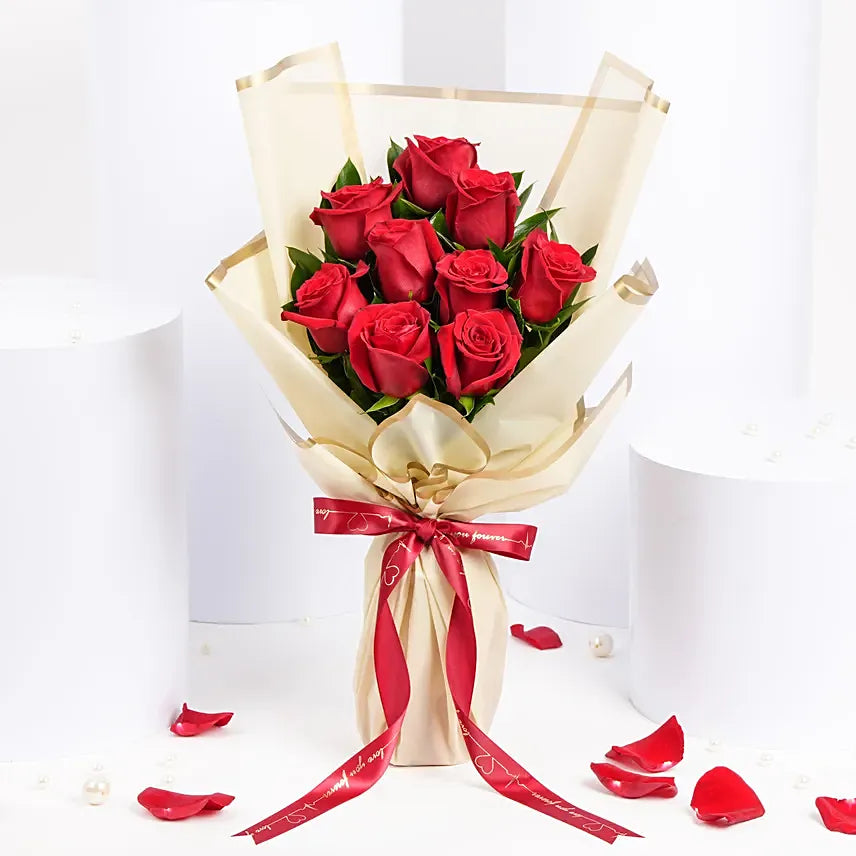 Love Expression with Red Roses