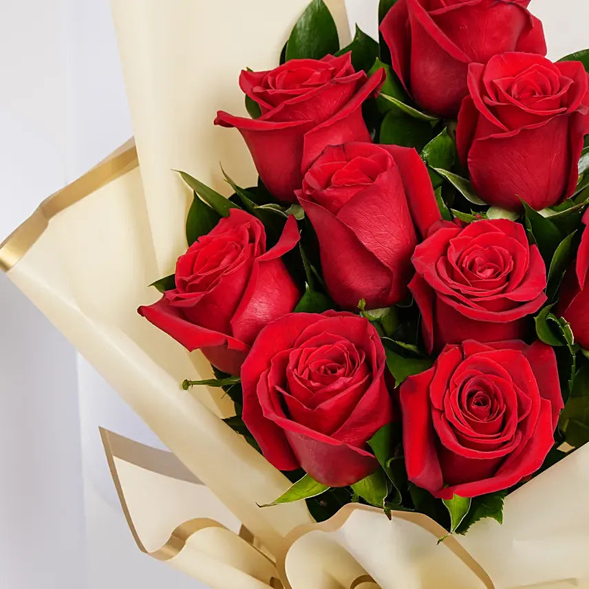 Love Expression with Red Roses