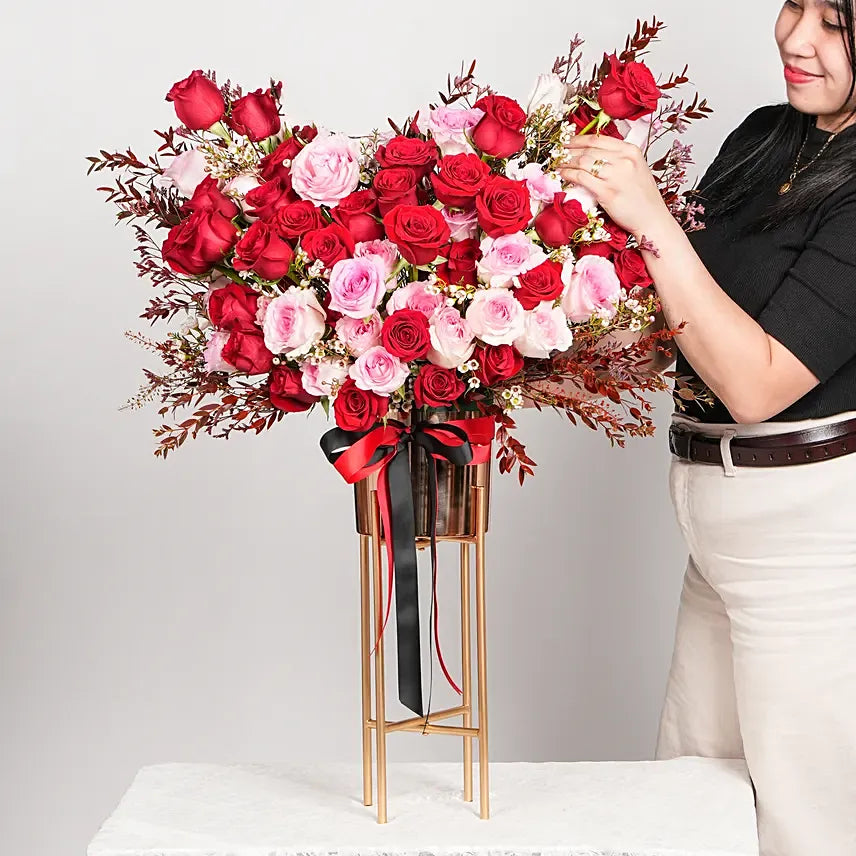 Romance with Our Exquisite Personalized Rose Gift Stand