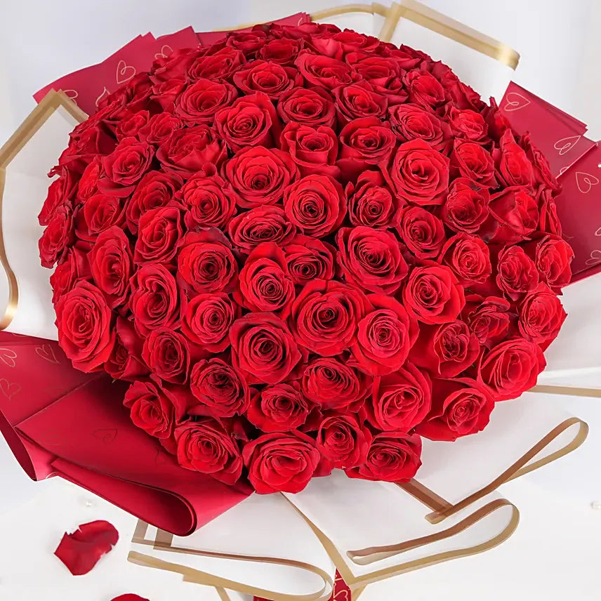 99 Red Majestic Roses